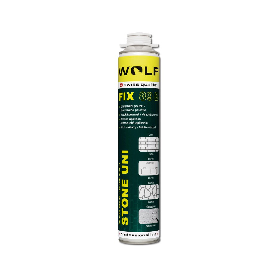 Lepidlo na cihly WOLF Fix STONE UNI 89B, 750ml, pistolové
